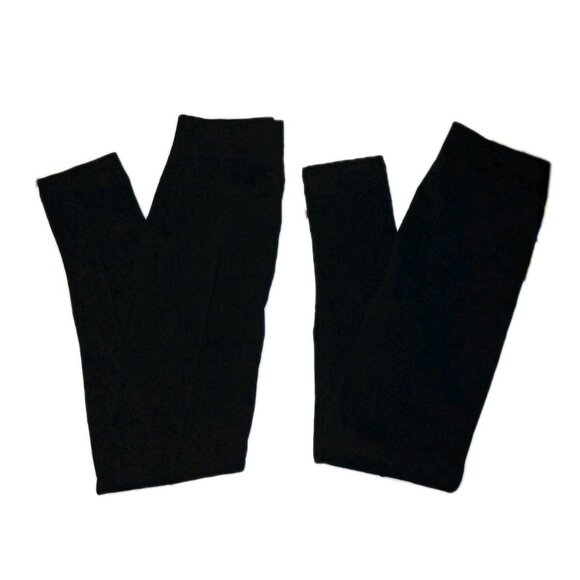 Ready To Go Plus One Size Black Leggings New 1X Set Of TWO - Picture 1 of 6